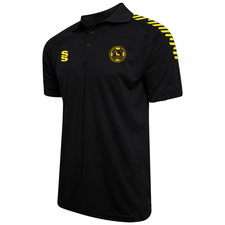 Rossendale Valley JFC - Dual Solid Polo Shirt - Black